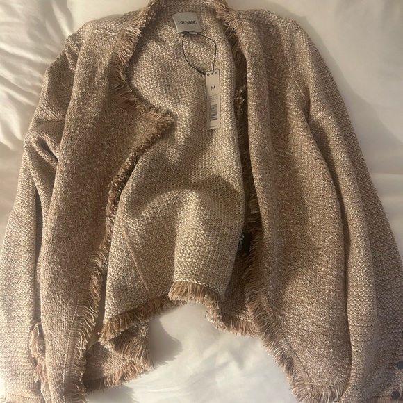 NWT Nic+Zoe Mixed Knit Fringe Jacket - Picture 2 of 3